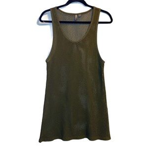 5/$25 | ASOS Green Cotton Knit Boho Tank Top